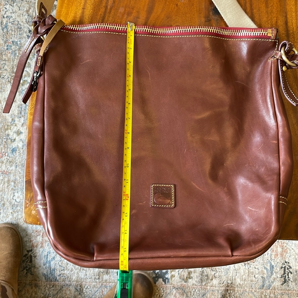 Dooney Bourke large brown leather tote